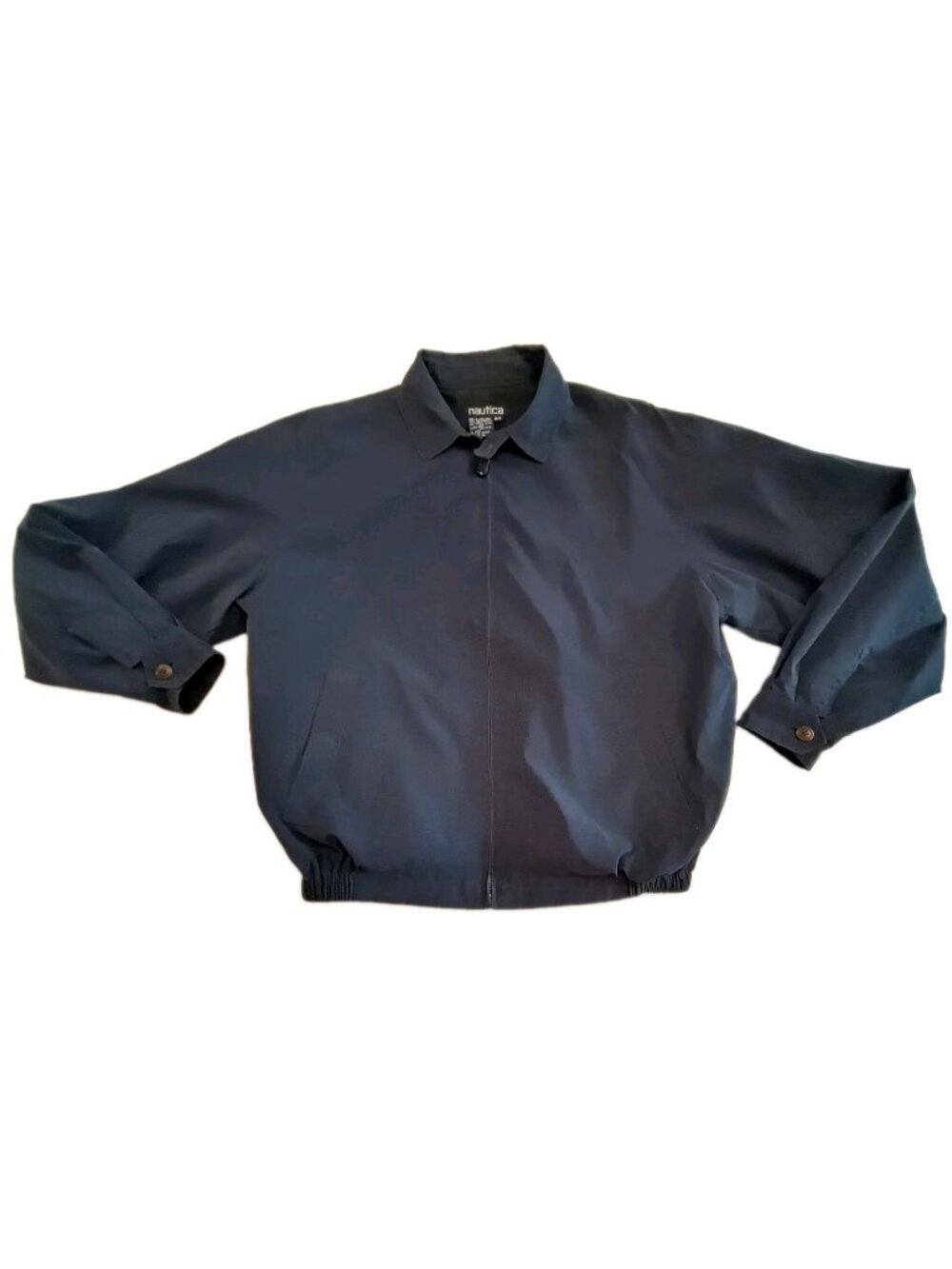 Náutica Men Sportswear Bi Swing Vintage Navy Golf Jacket Size M/M Casual Zip
